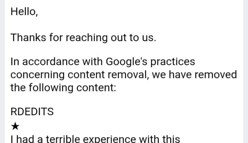 We remove fake, spam, and competitor-driven Google reviews