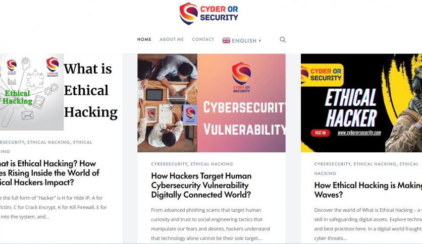 Cybersecurity Topic Informative WordPress Website Unique Blog Writing