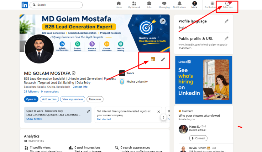 LinkedIn Sales Navigator Setup