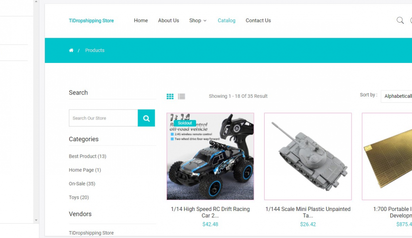 Shopify Store for TiDropshipping Store