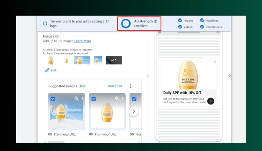 Sacelady Sunscreen Remarketing Campaign