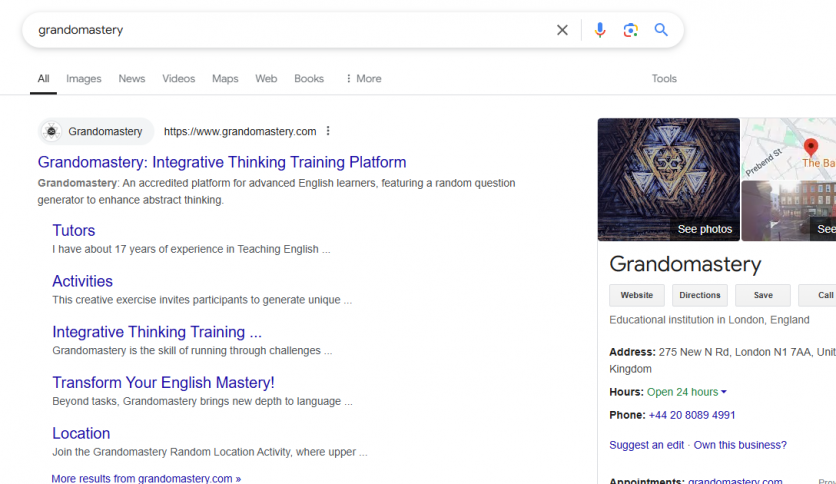 GRANDOMASTERY  GOOGLE MY BUISNESS