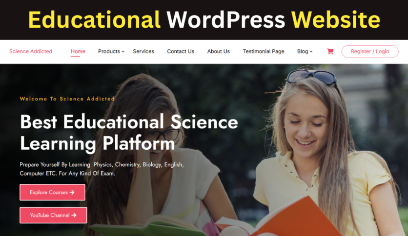 Educational WordPress Website For Online Learning ( LMS )
