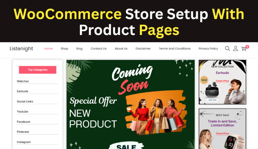 WooCommerce Store Setup With Product Pages