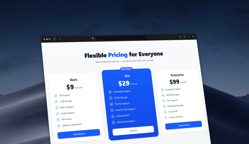 Modern Card Landing Page From Design to Responsive