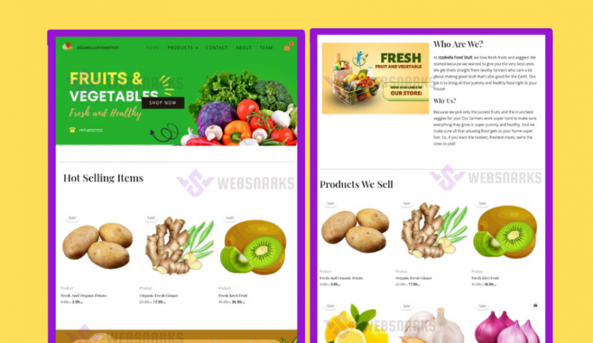 Izzabella Food Stuff - Development, Designing, Content