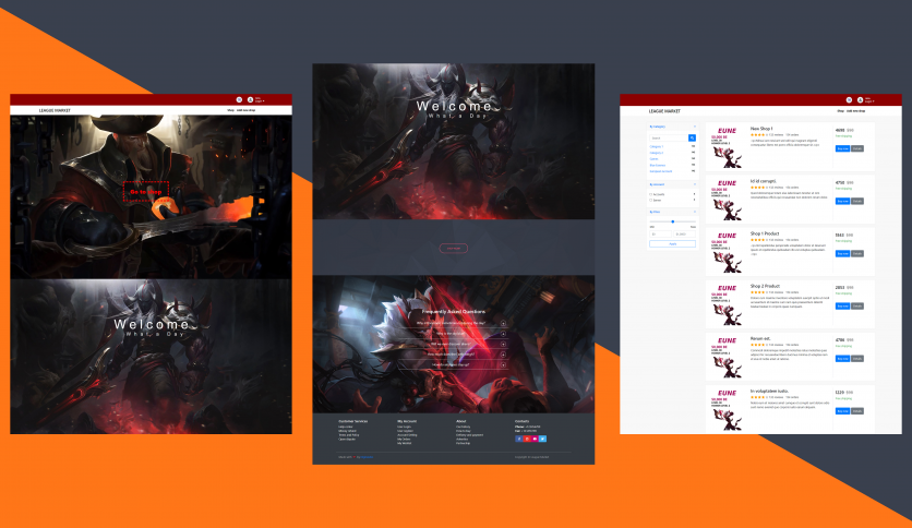 League Market - Website Development