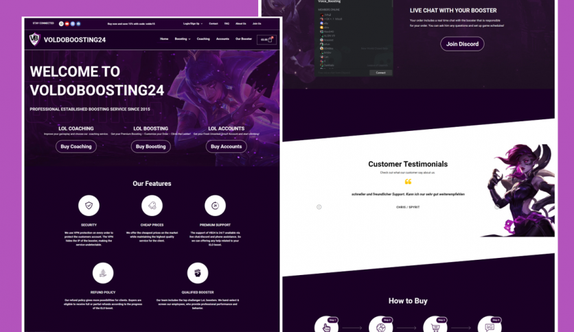 Voldo Boosting - Website Development
