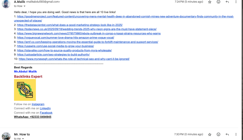 Delivering 10 High-Authority Guest Posts for a USA Client!