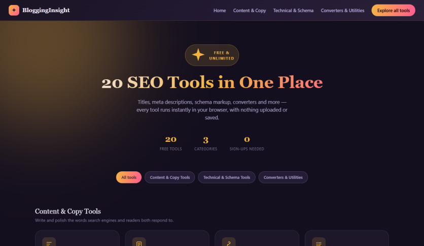 Tool Website