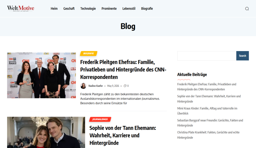 Celebrity Niche Blog Website
