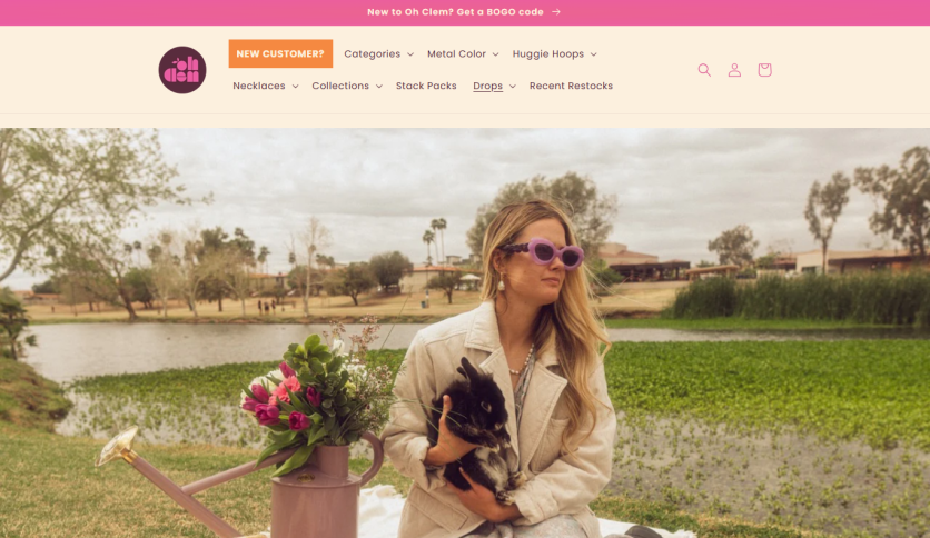 ohclem Jewelry Store Design on Shopify