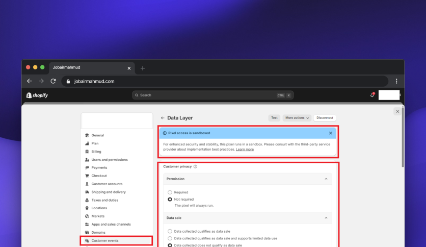 Enable Shopify Data Layer for Google Tag Manager (GTM) By Jobair Mahmud