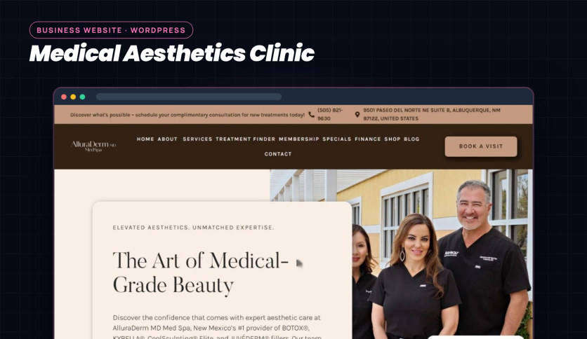 Medical Aesthetics Clinic Website