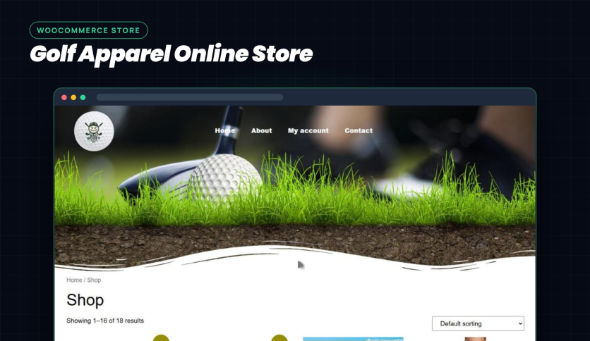 Golf Apparel WooCommerce Store