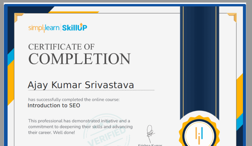 Search Engine Optimization (SEO) Certification