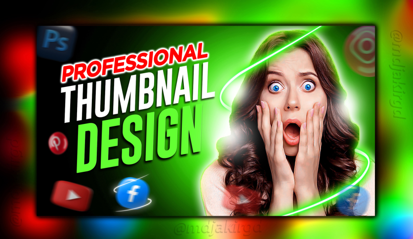 Eye catching social media thumbnail for your video