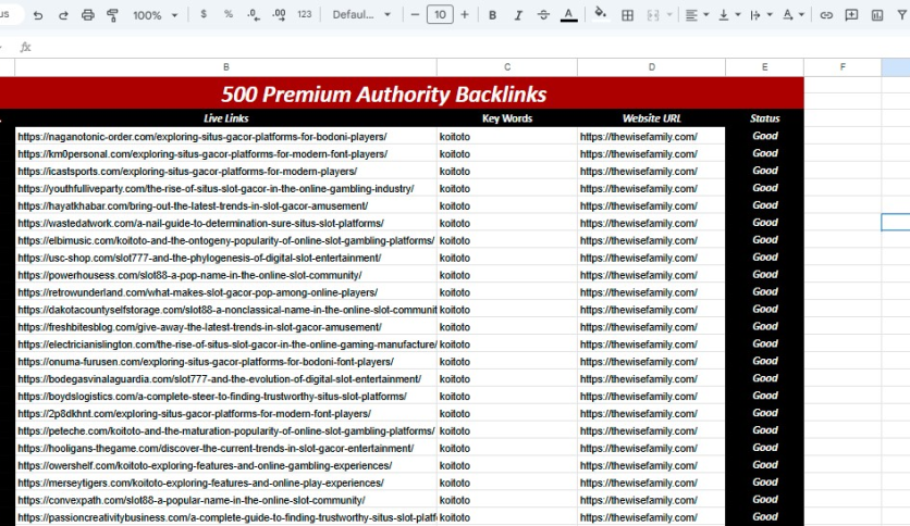 VIP Booster 500+ Premium Authority Backlinks