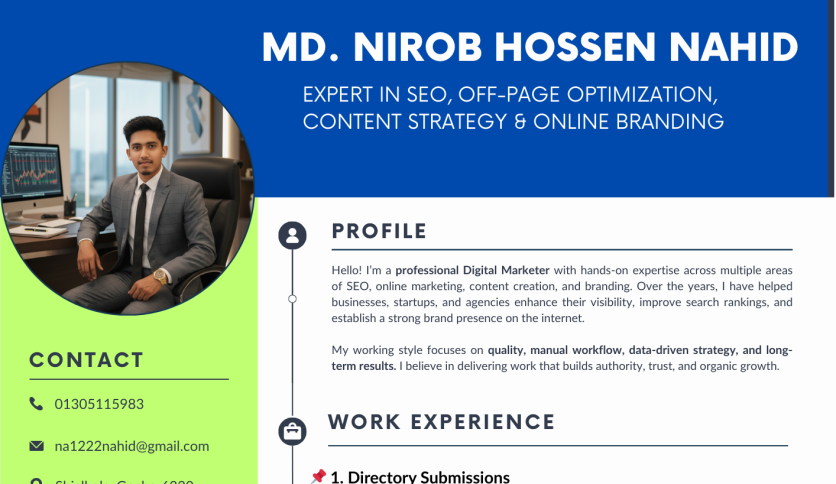 Expert in SEO, Off-Page Optimization, Content Strategy & Online Branding