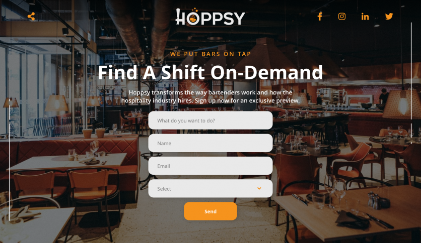 Hoppsy APP Landing Page